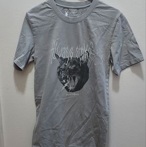 Dutchbros always stoked cat grey size small tee